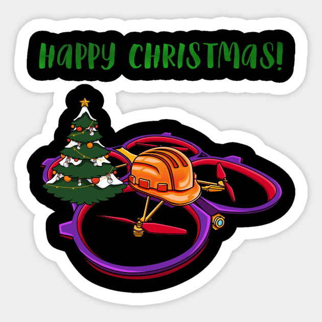 Drone #2 Christmas Edition Sticker by Merch By Engineer